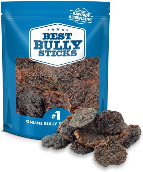 Best Bully Sticks Bully Sliders Natural Dehydrated Dog Treats， 10 count