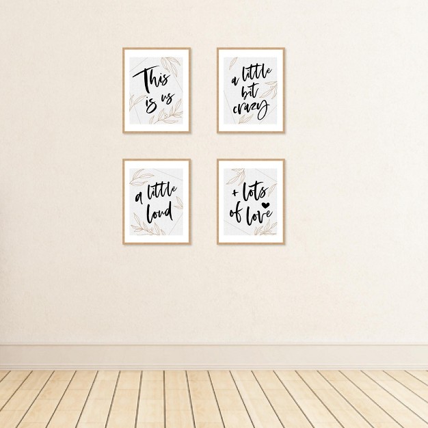 Big Dot Of Happiness This Is Us Unframed Family And Living Room Linen Paper Wall Art Set Of 4 Artisms 8 X 10 Inches