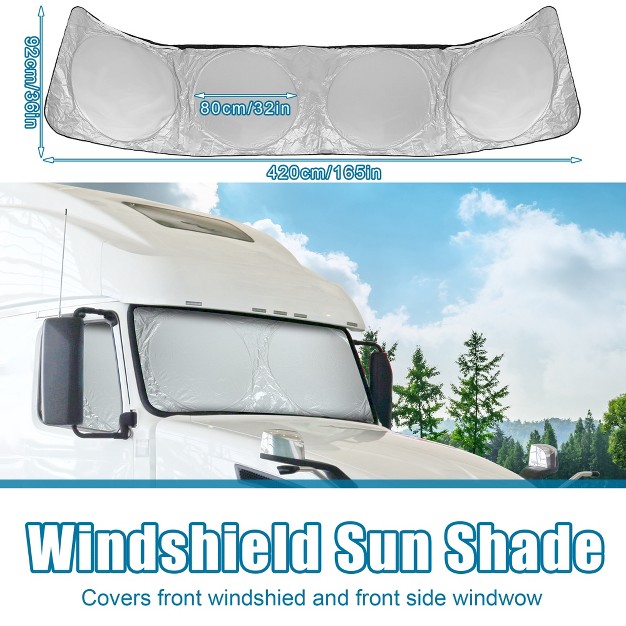 Unique Bargains Semi truck Sunshade For Windshield And Side Window 240t Block Sun Ray Rv Big Rig