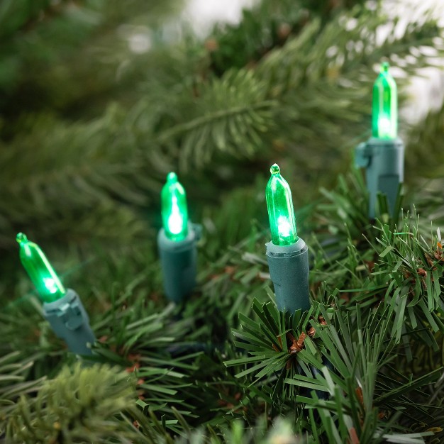 Northlight 50ct Green Led Mini Christmas Lights 16 25ft Green Wire