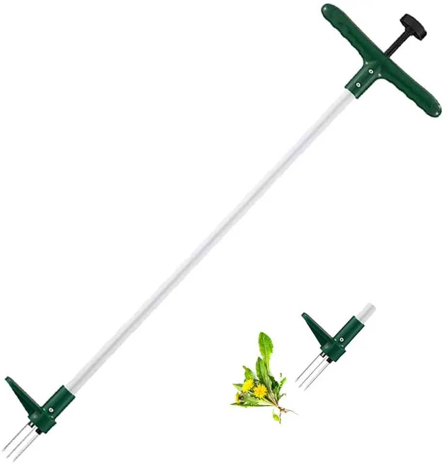 Weeder Remover Tool with 3 Claws Long Handle Stand Up Weeder Hand Tool with Foot Pedal Pulling Tool  Grabber  Picker for Garden