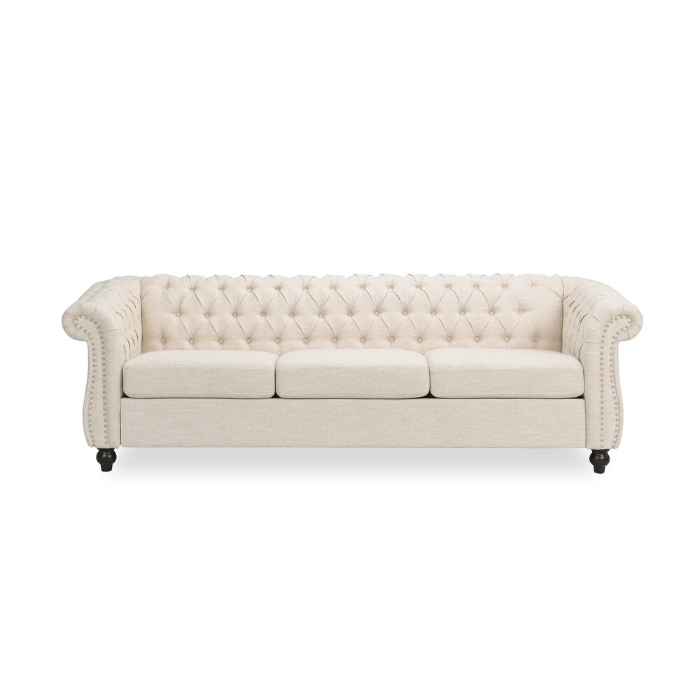 Parksley Tufted Chesterfield 3 seat Sofa by Christopher Knight Home