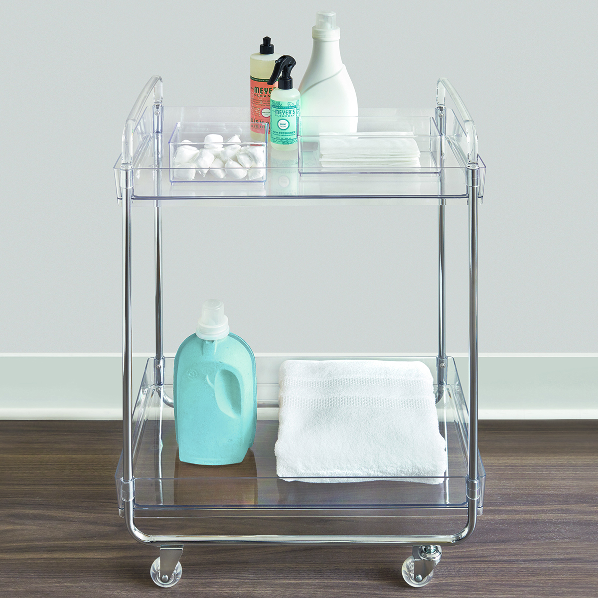 The Home Edit Clear Rolling Cart