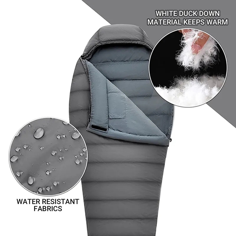 Factory Direct outdoor 3 4 Season Cold Weather Mummy Bag compact sleeping bag for Adults