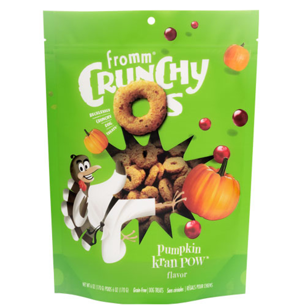 Fromm Crunchy O's Pumpkin Kran Pow Dog Treats 6oz