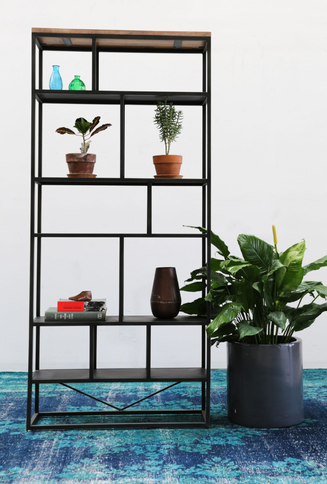 Metro Havana 35 quotWide Bookcase   Industrial   Bookcases   by LH Imports  Houzz