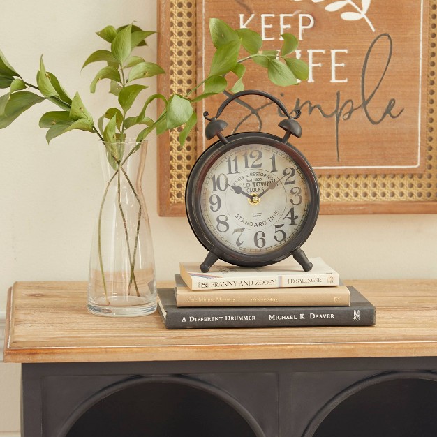 Metal Clock With Bell Style Top Olivia amp May