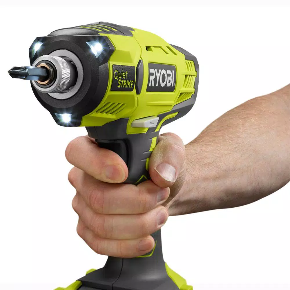 RYOBI 18-Volt ONE+ Cordless 1/4 in. Hex QuietSTRIKE Pulse Driver with Belt Clip with 2.0 Ah Battery and Charger Kit and#8211; XDC Depot