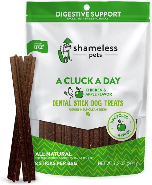 Shameless Pets A Cluck A Day Chicken and Apple Flavor Dental Dog Treats