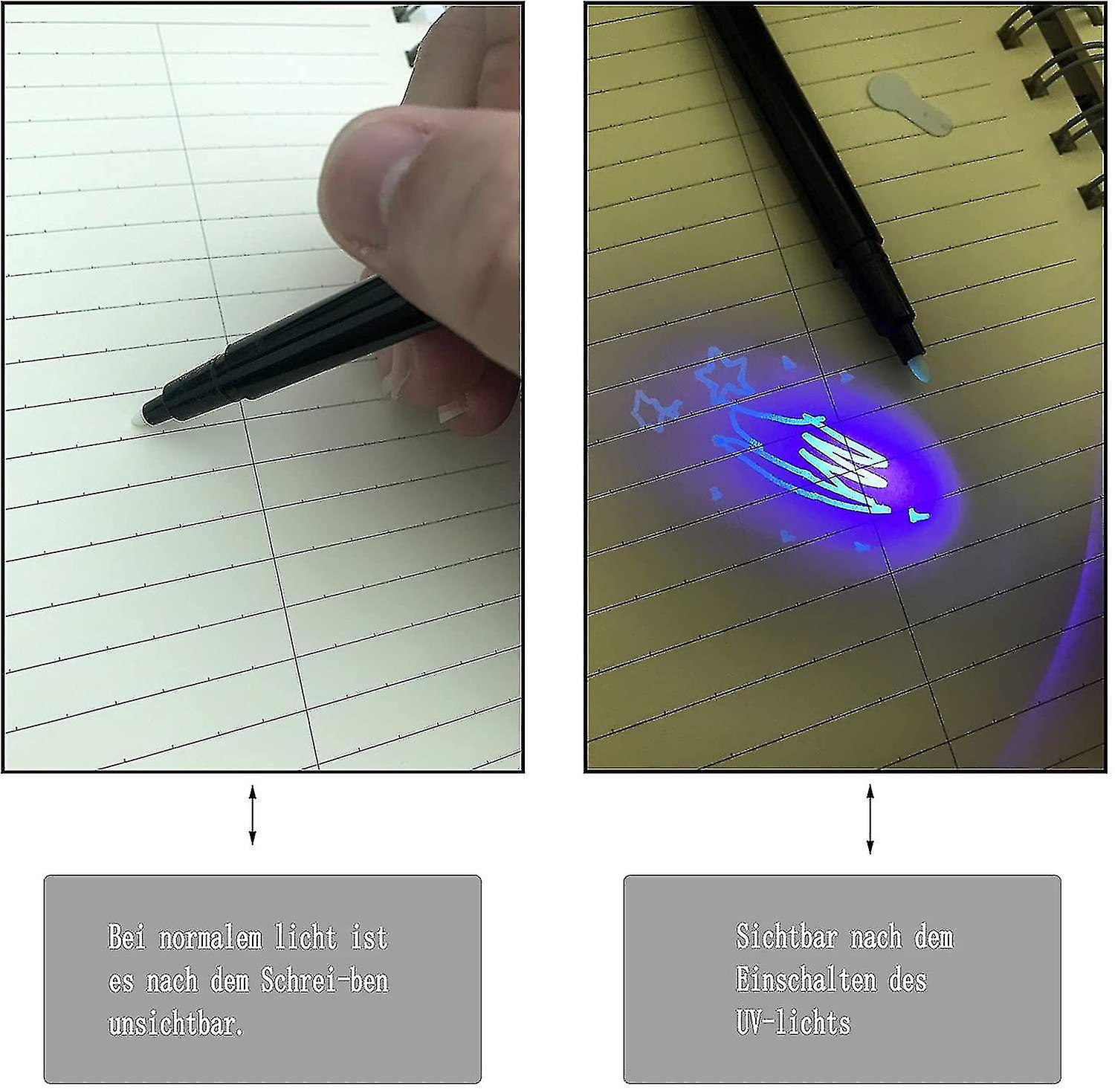 Invisible Ink Pen 7pcs Latest Spy Pen With Uv Light Magic Spy Marker Kid Pens For Secret Birthday Me