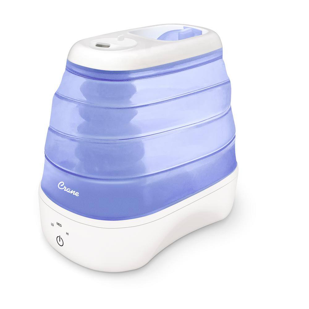 Crane 1 Gal. Cool Mist Collapsible Humidifier BlueWhite Top Fill for Medium Rooms Up to 500 sq. ft. EE-5958