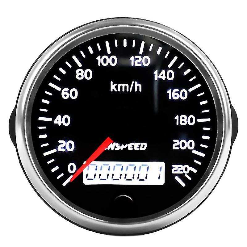 Universal Speedometer 12v/24v Odometer 85mm 220km/h For Car Motorcycle Lcd Tachometer