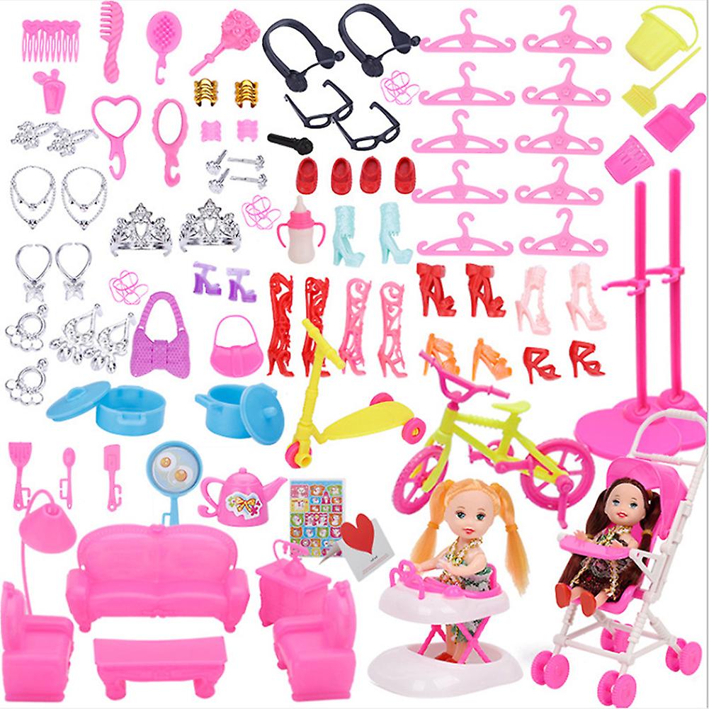 Dolls Shoes Bags Jewelries Set