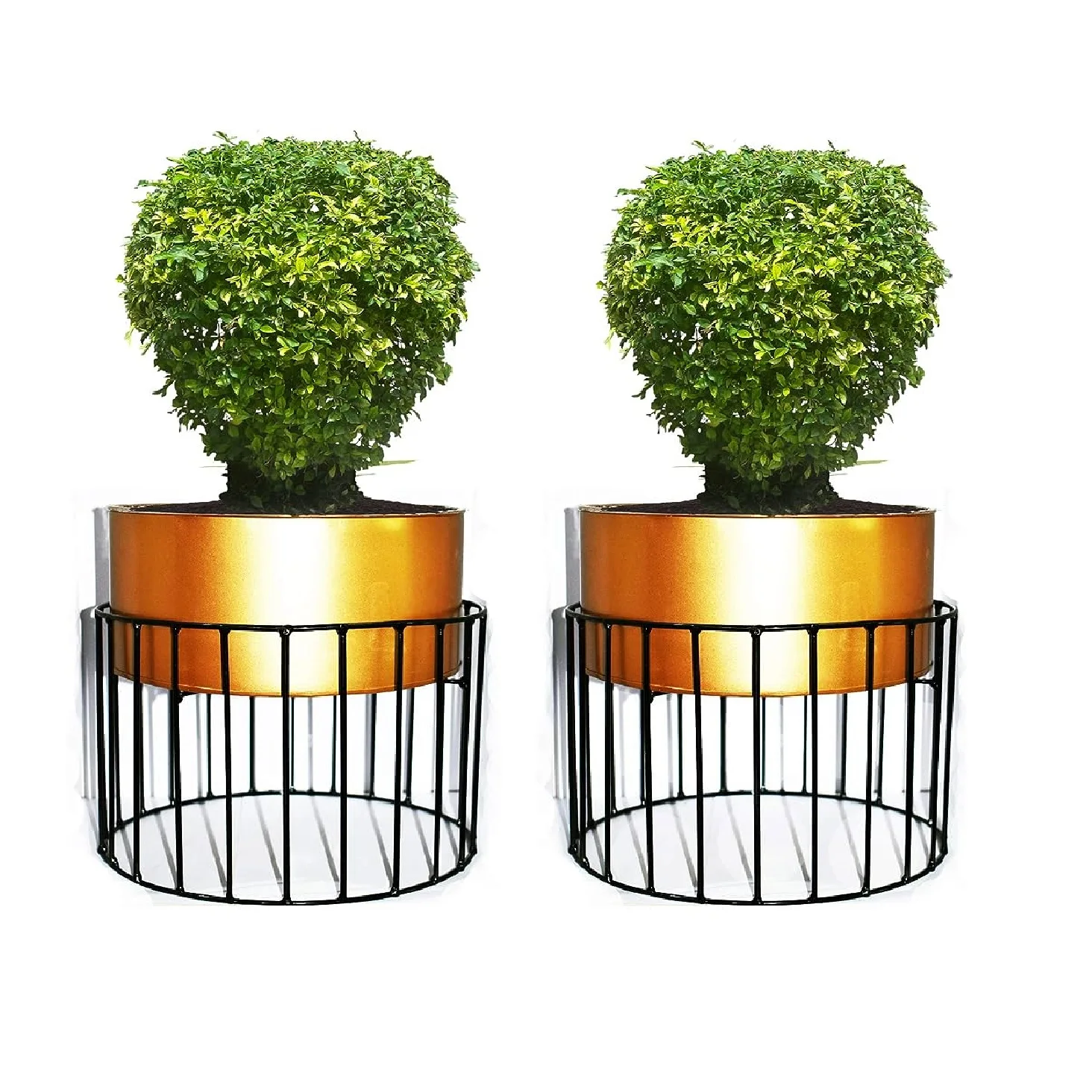 Classic   Unique Design Gold plated metal Planter for garden decoration metal pot in wholesale price customized planter plant po