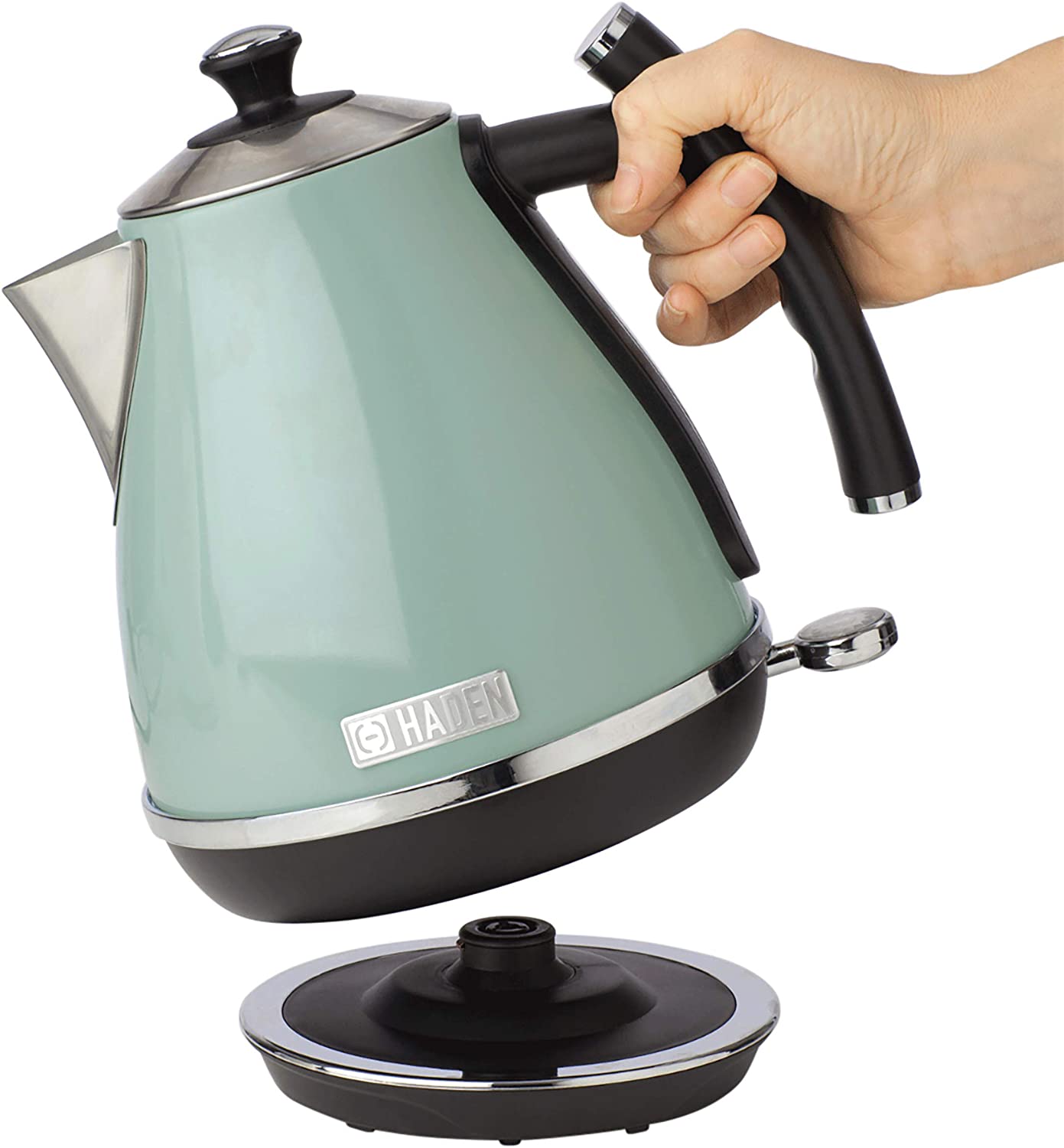 Haden Cotswold 1.7 Liter (7 Cup) Stainless Steel Electric Kettle with Auto Shut-Off and Boil-Dry Protection - 75008