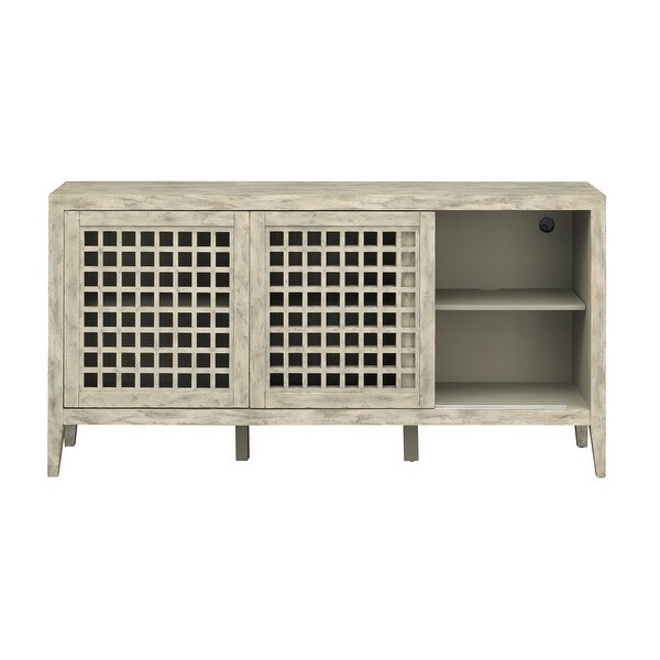 Somette Weaver Sandstone Three Door Credenza