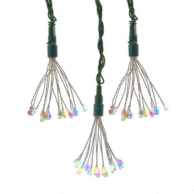 Kurt Adler 75 light Cluster Lights And Multi color Twinkle Led Lights With Green Wire