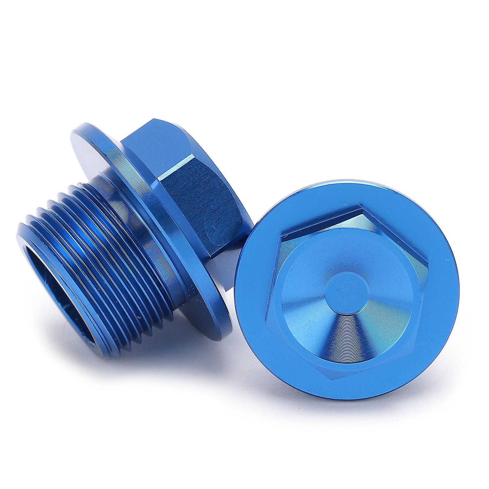 2pcs Motorcycle Front Wheel Axle Nut M18x1.5 Aluminum Replacement For 250450 Sxf 2015blue