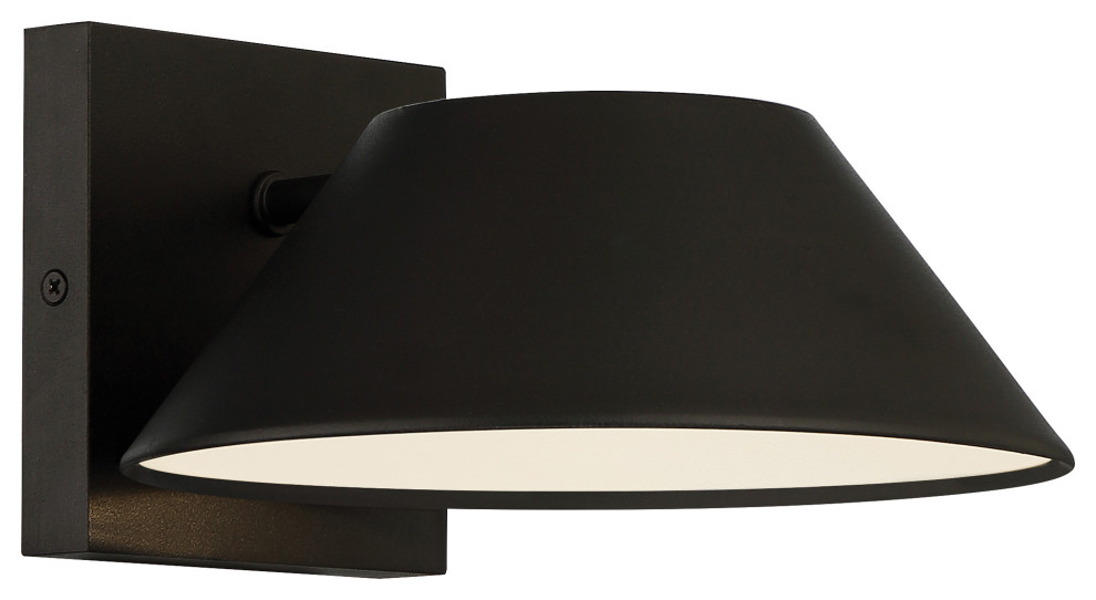 Solano Large Outdoor LED Wall Sconce  Black Finish   Transitional   Outdoor Wall Lights And Sconces   by Access Lighting  Houzz