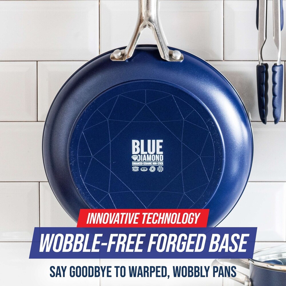 Blue Diamond Toxin Free Ceramic Non Stick Open Frying Pan