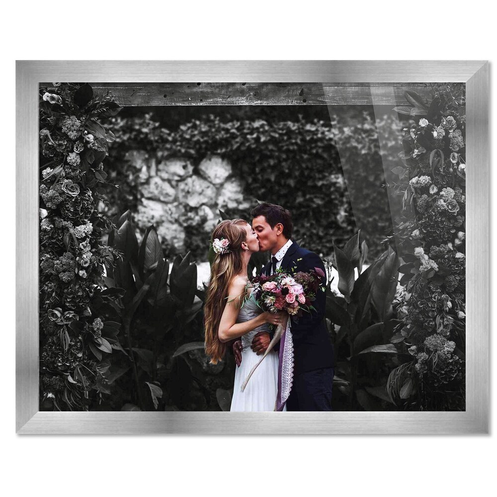 7x9 Frame Stainless Steel Silver Picture Frame   Modern Photo Frame