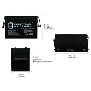 MIGHTY MAX BATTERY 12V 100Ah Replacement For Trojan SCS150 MAX3465094