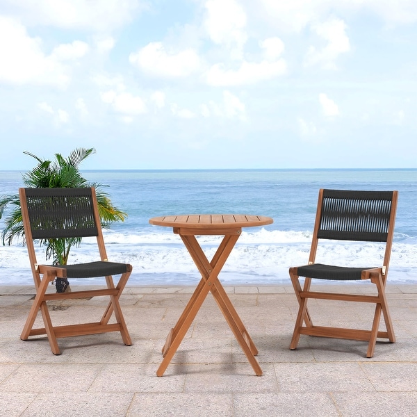 3piece Folding Wood Patio Bistro Set