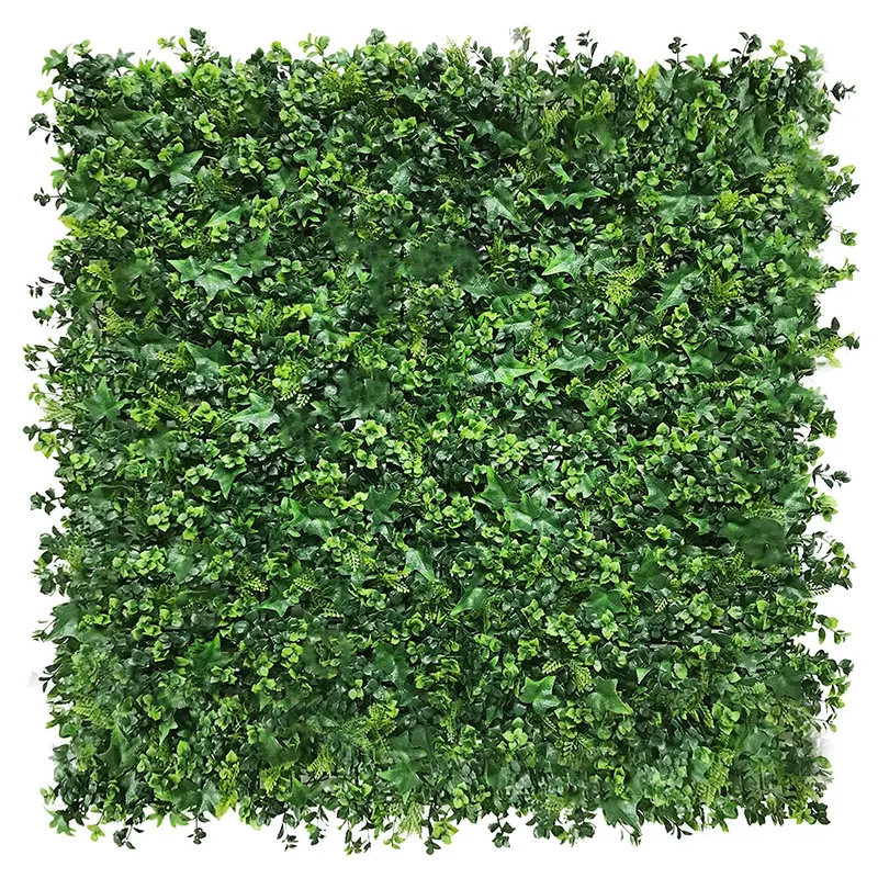 Vertical Garden Outdoor Decorative Boxwood Greenery Plastic Backdrop Panel Hanging Faux Artificial Green Plant Leaves Grass Wall