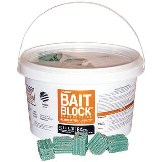 JT Eaton Bait Block Peanut Butter Flavor Anticoagulant Rodenticide for Mice and Rats (Pail of 64) 704-PN