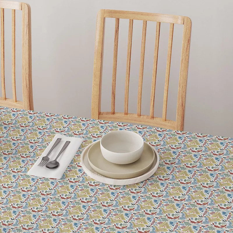 Rectangular Tablecloth， 100% Cotton， 60x104， Floral 54