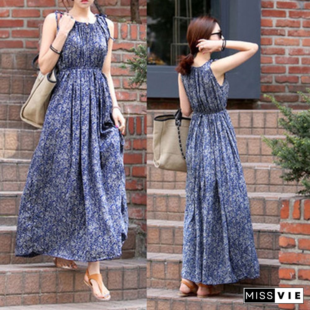 Sexy Women Summer Casual Boho Long Maxi Evening Party Cocktail Dress Beach Dress