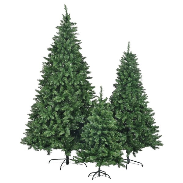 PreLit Artificial Christmas Tree Set with Warm Lights (4FT，6FT，8FT)