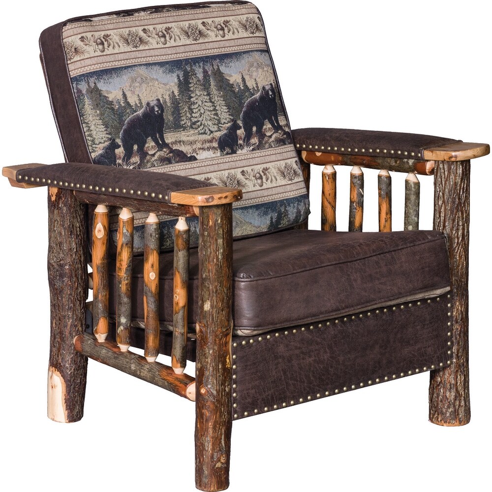 Hickory Log Nail Head Living Room Set