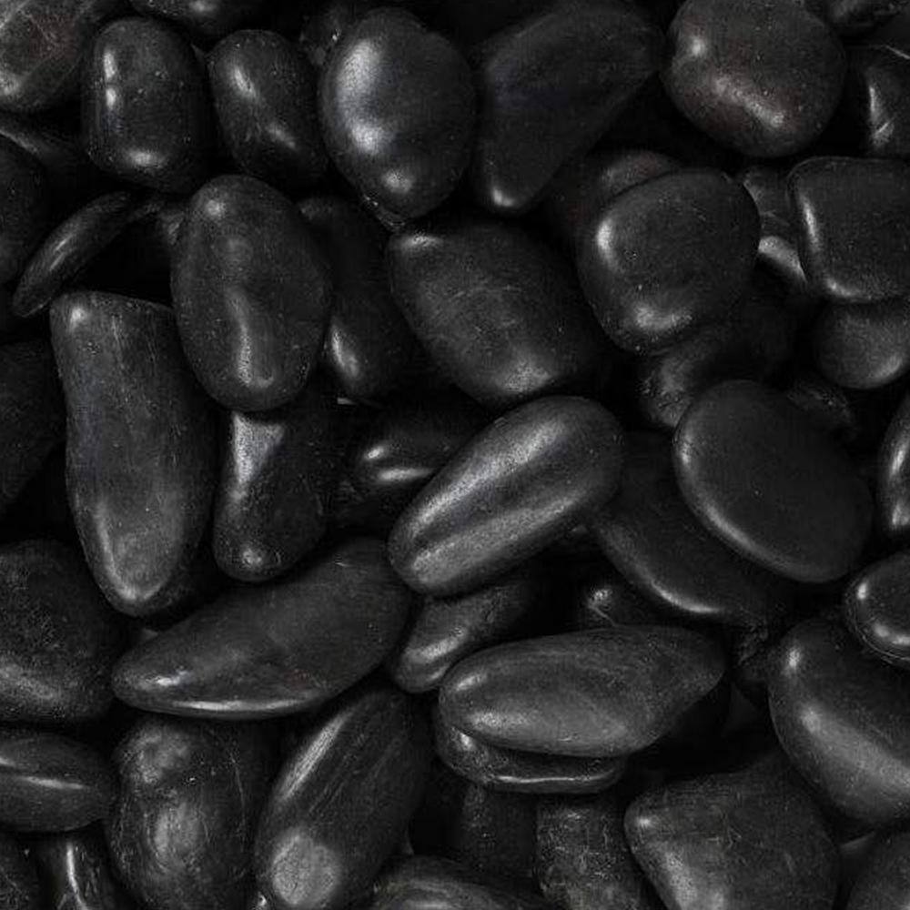 Rain Forest 0.5 in. to 1.5 in. 20 lb. Small Black Grade A Polished Pebbles RFBRPA1-20