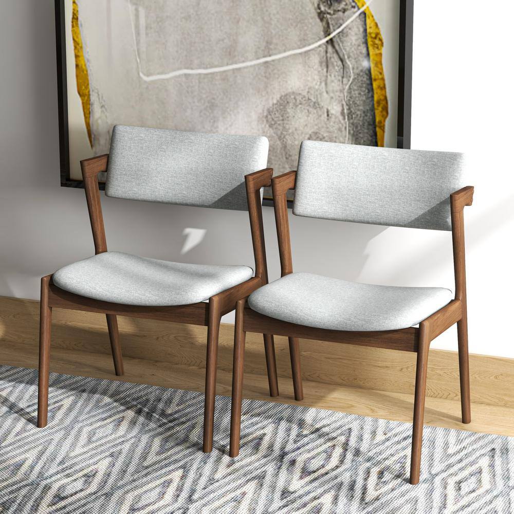 Ashcroft Imports Furniture Co. Vego Light Grey Fabric Dining Chairs (Set of 2) ASH0345