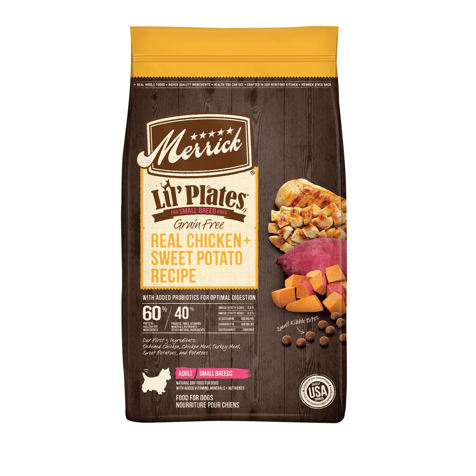 MERRICK Lil' Plates Grain Free Real Chicken and Sweet Potato Recipe Small Breed Dry Dog Food， 12 lbs.