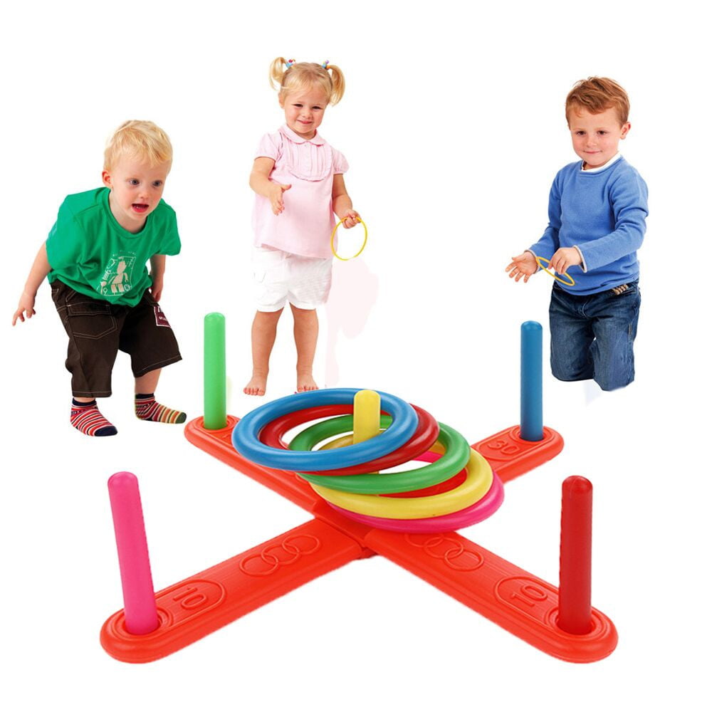 Hoop Ring Toss Ring Toss Quoits Garden Game Pool Toy Outdoor Fun Set New Kids Education Toys