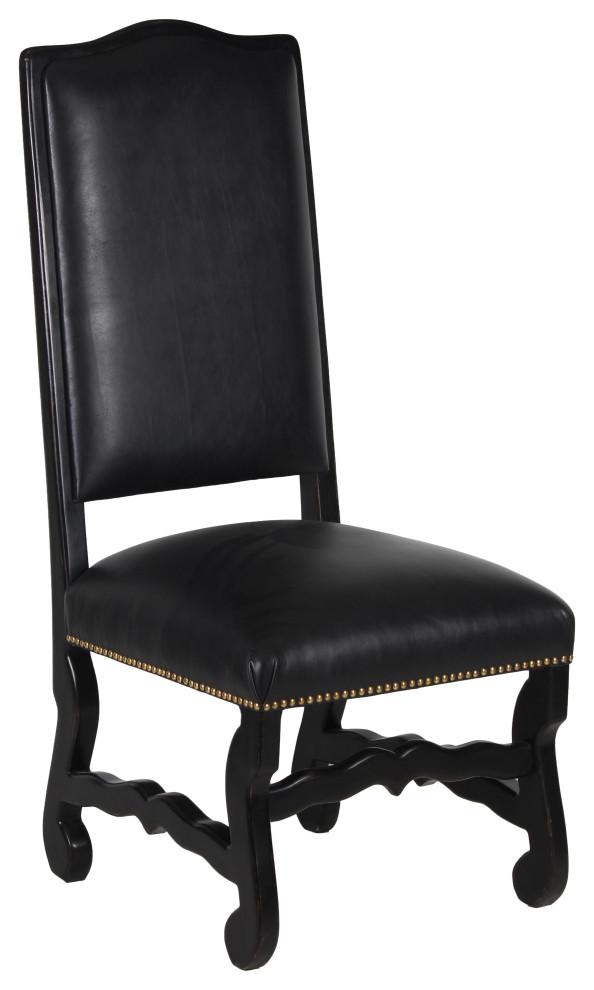 Classic Dining Chair  Black Leather  Set of 5   Traditional   Dining Chairs   by John Proffitt Home  Houzz