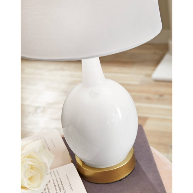 Arlomore Glass Table Lamp White Signature Design By Ashley