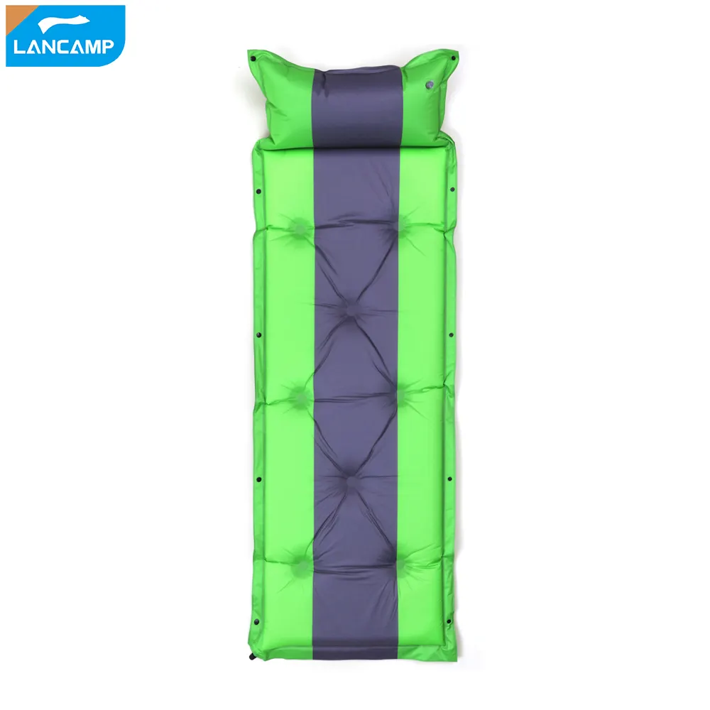 Camping Lightweight PVC Insulated Camping Mattress foam Mat Outdoor self Inflatable sleeping pad Waterproof Camping Air Mattress