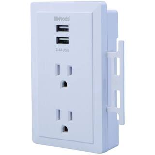 Southwire 2.4-Amp 2-Outlet2-USB Plug-In Wall Charger 41230