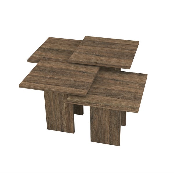 Clark Brown/White Modern Coffee Table