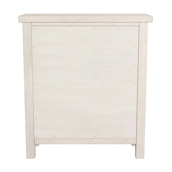 Hillsdale Bayside Wood 2 Door Console Cabinet， Antique White - 33H x 29W x 11.5D