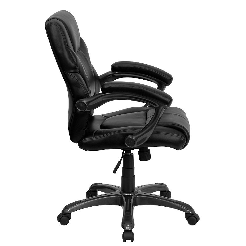 Flash Furniture Megan Mid-Back LeatherSoft Swivel Task Office Chair