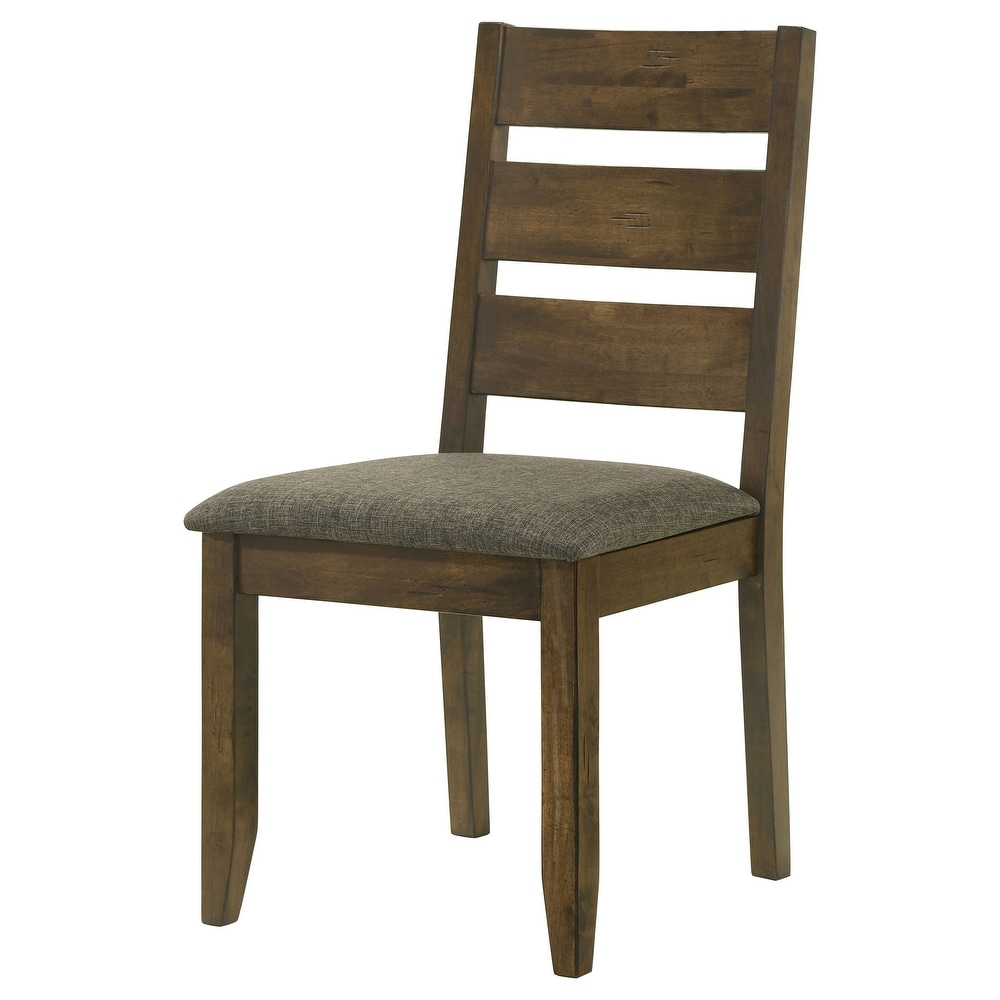 Coaster Furniture Alston Ladder Back Dining Side Chairs Knotty Nutmeg and Grey (Set of 2)   20.00'' x 22.75'' x 38.00''