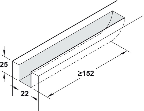 Hafele 941.25.044 Sliding Door Hardware  Slido D L...