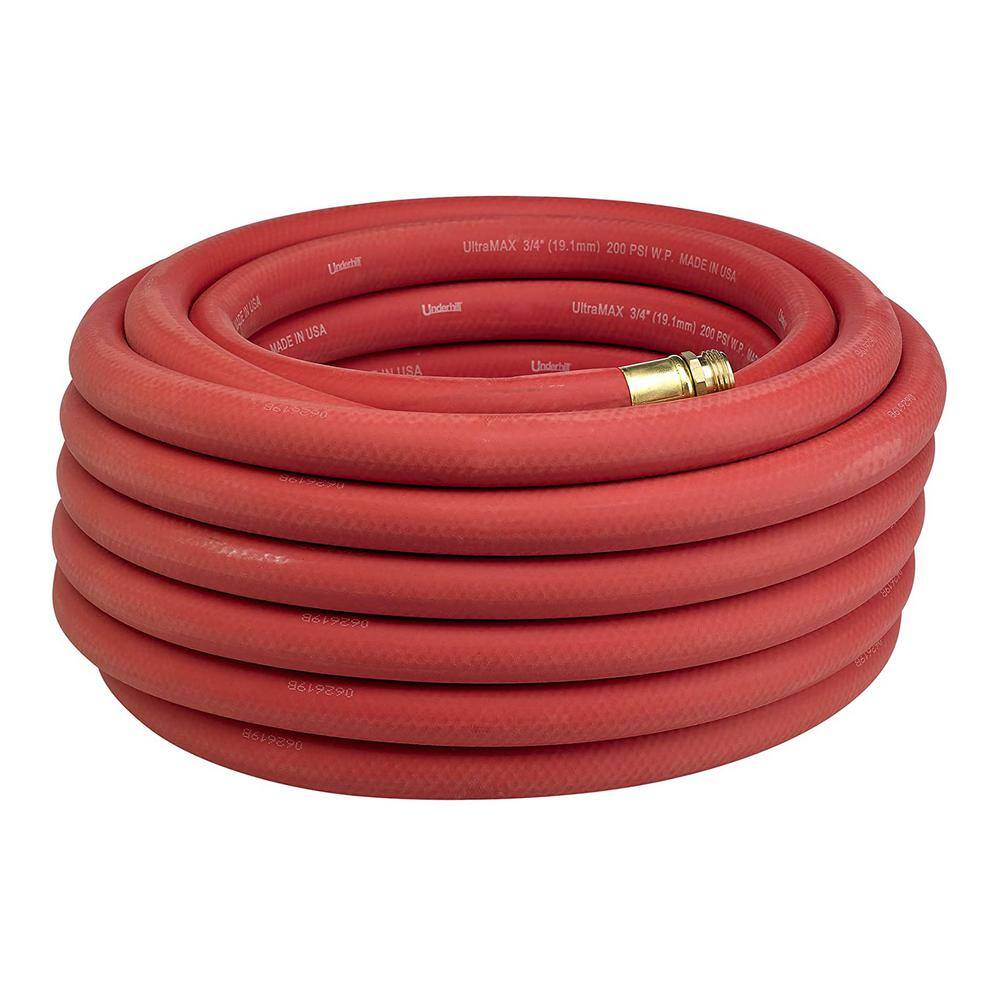 Underhill 0.75 in. x 50 ft. UltraMax Red Premium Heavy-Duty Garden Water Hose H75-050R