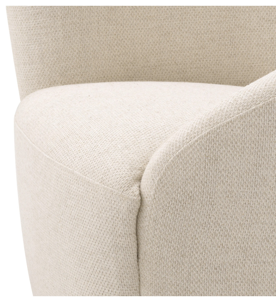 Cream Modular Swivel Chair  Eichholtz Colin   Transitional   Armchairs And Accent Chairs   by Oroa   Distinctive Furniture  Houzz