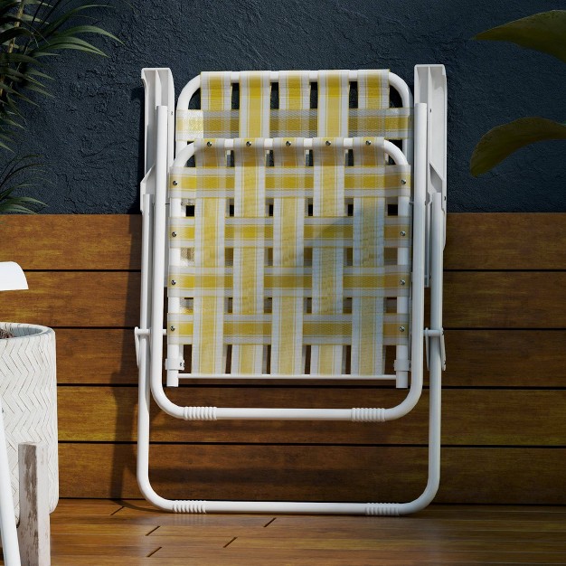 Priscilla Outdoor Folding Chair Yellow Novogratz