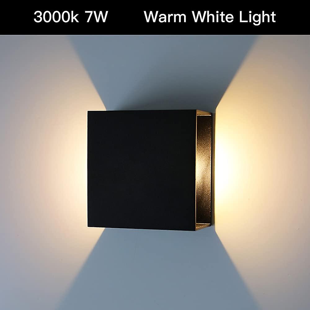 1 Piece Modern Led Aluminum Wall Sconce Black Square Wall Sconce 10 X 10 X 5 Cm Waterproof Suitable Indoor Or Outdoor For Living Room Wall Bedroom Ais